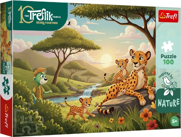 Puzzle Inspired By Nature gepardid 100 tükki