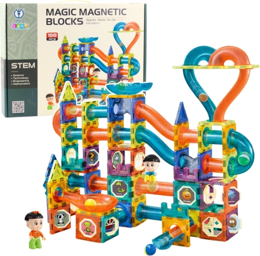 Magnetilised ehitusklotsid kuulikraaviga 188 osa MAGIC MAGNETIC BLOCKS
