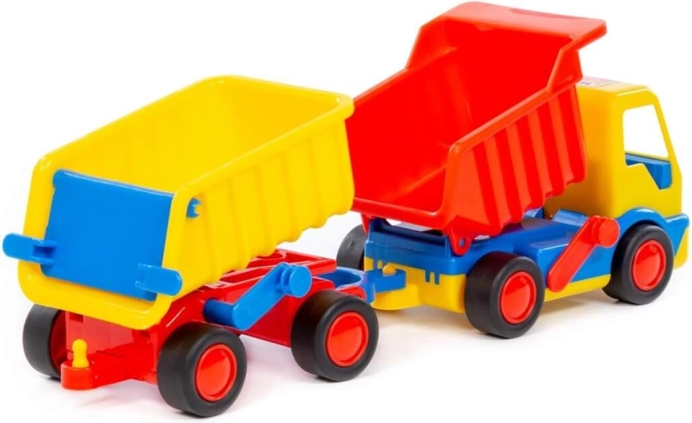 Two tipping beds for realistic play