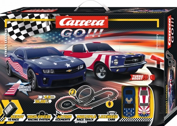 Carrera GO Street Legends autorada 1:43 koos loopingu ja Ameerika muskelautodega