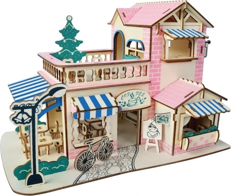 Woodcraft wooden 3D puzzle café