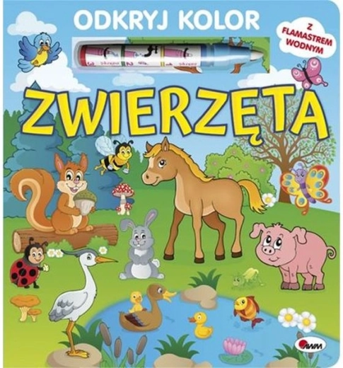 Discover Colors: Animals – Reusable Water Coloring Book