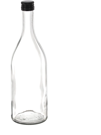 BDR Bottle 500 ml with screw cap fi 25 (8 pcs)