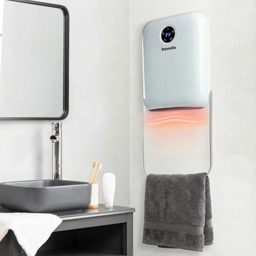 Wall-Mounted Heater with Towel Holder 800/2000 W, White