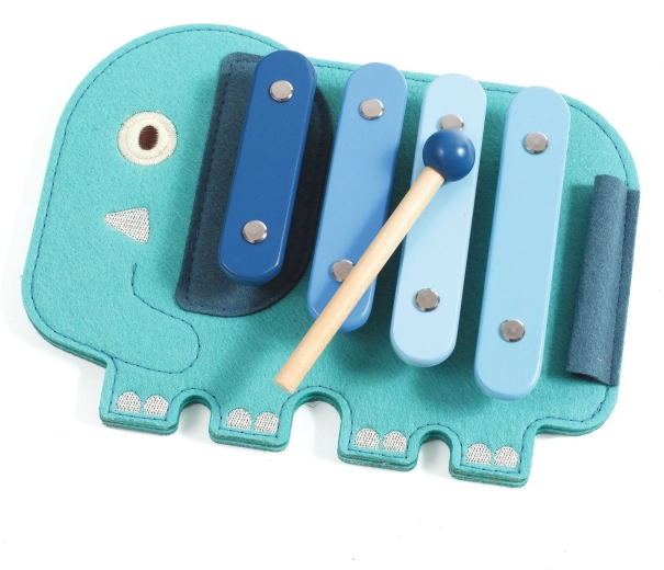 A cheerful little elephant for the first musical steps