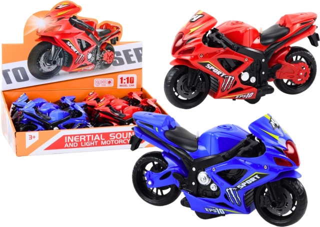 Sports Motorcycle with Friction Drive, Light and Sound, 2 Colors