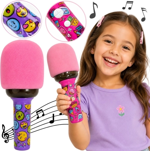 Woopie juhtmevaba karaoke-mikrofon Bluetooth-kõlariga ja LED-valgustusega lastele