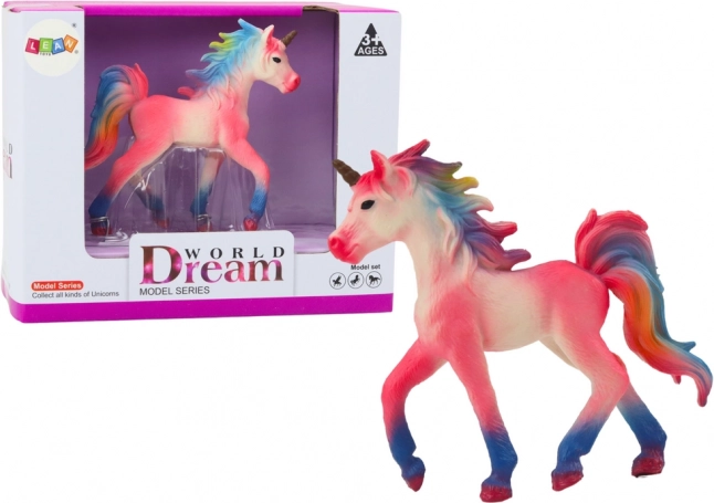 Kogutav väike roosa ükssarviku figuur 8 cm