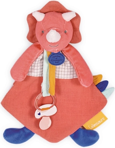 Doudou kinkekomplekt – luti kinnitusega mänguasi, roosa dinosaurus