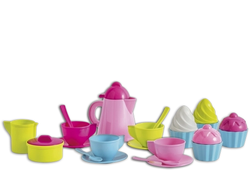 Androni coffee set with cupcakes and storage box, 24 pieces