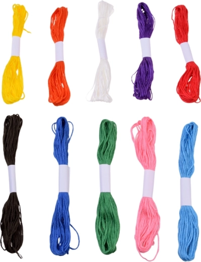 10 colors of embroidery floss for varied combinations