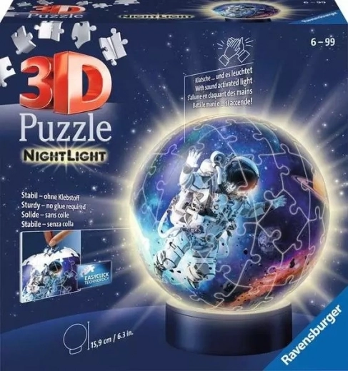 Ravensburger 3D helendav puzzlepall astronaut (72 tükki)