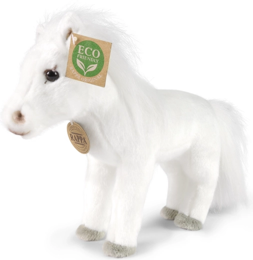 White plush horse 24 cm eco-friendly