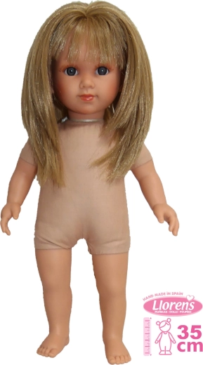 Llorens Elena realistic doll with soft fabric body 35 cm