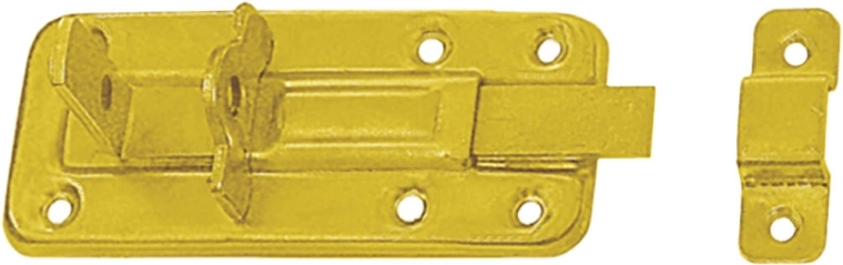 Bolt with lock for shutters and doors 120 × 45 × 1.0 mm, yellow zinc-plated steel