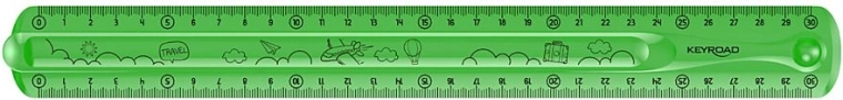 Painduv joonlaud KEYROAD Flexi 30 cm, roheline