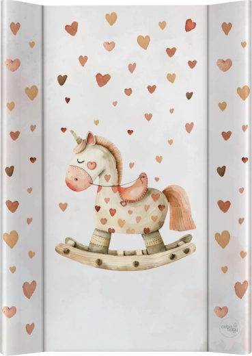 Ceba Baby double-sided changing mat with rigid board 50 × 70 cm ultra light rocking horse