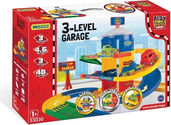 Kolmekorruseline Play Tracks garaaž lastele