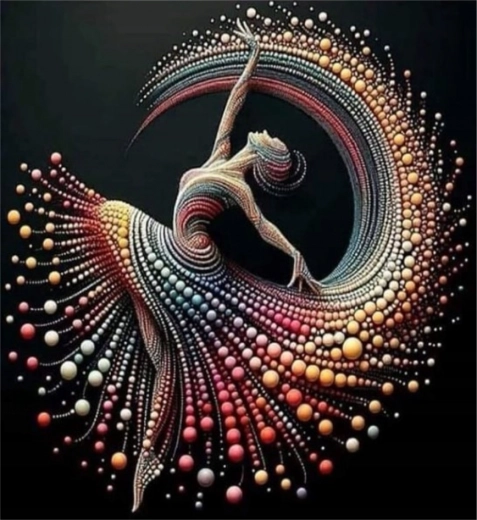 Teemanttikunst Pärlitantsijanna 30 × 40 cm