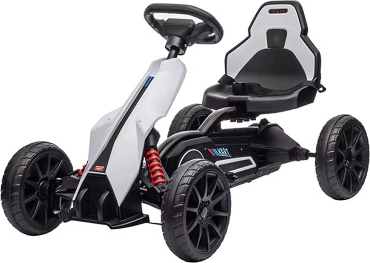 Laste pedaalidega kardisõiduk BABY MIX Speedster valge