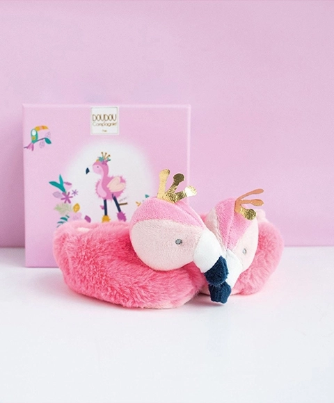 Kinkekomplekt: beebipapud flamingo 0–6 kuud