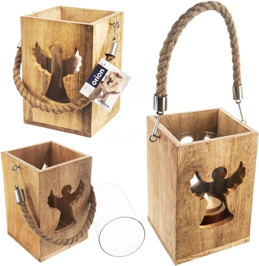 Natural wood with angel cutout