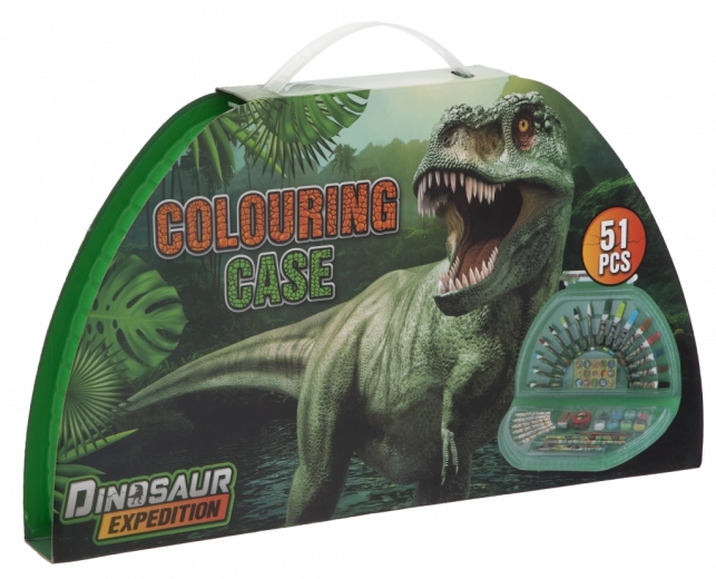 Semi-circular Dino Art Case – 51 pieces