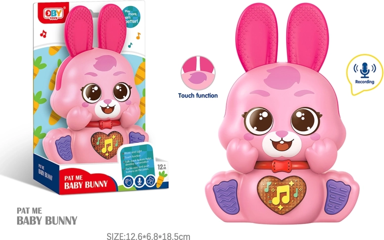 Interactive repeating bunny with light and sound effects 12 cm