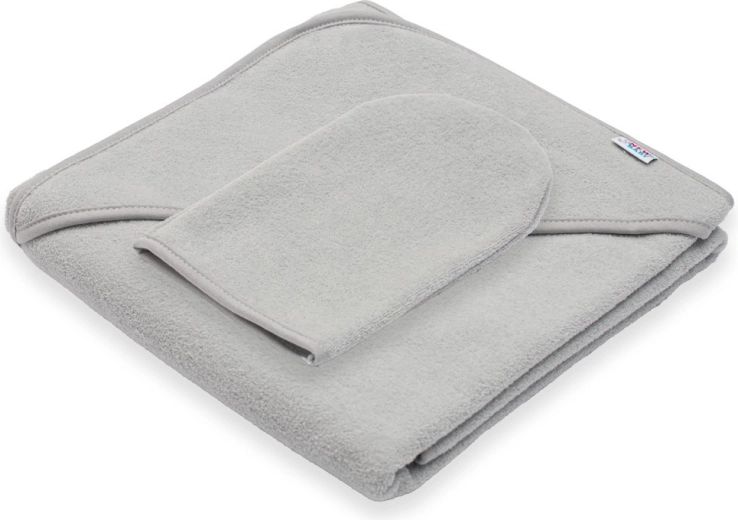 Laste froteerätik kapuutsiga New Baby Basic 80 × 80 cm hall