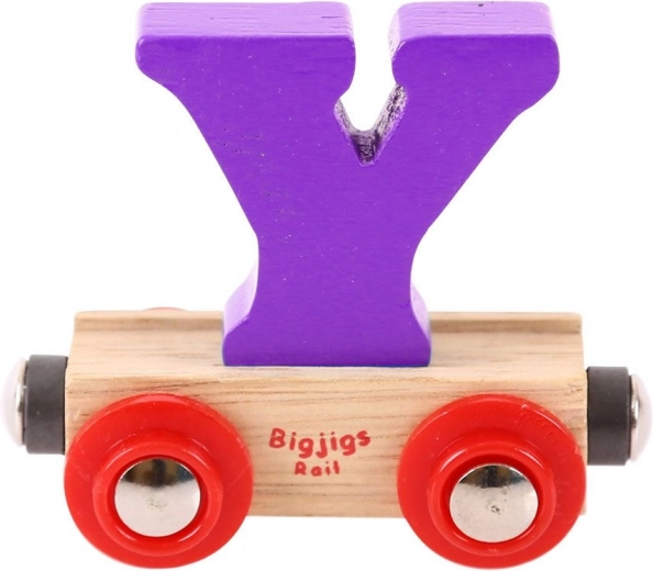 Puidust vagun tähega Y BIGJIGS RAIL