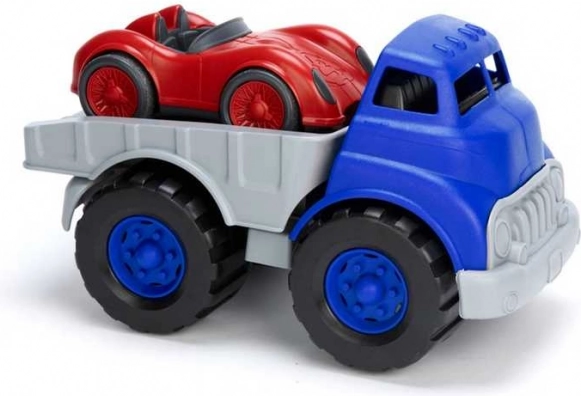 Green Toys veoauto koos võidusõiduautoga