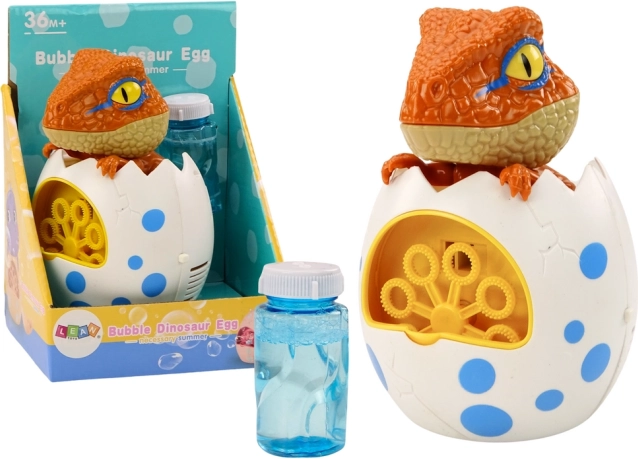Dino Bubble Machine in Egg with Solution