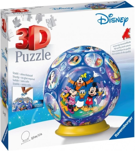 DISNEY 3D Puzzle Ball by RAVENSBURGER, 72 pieces