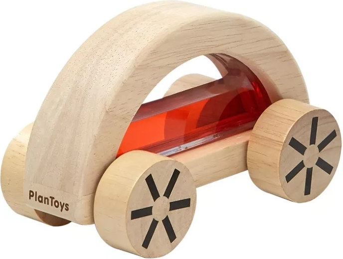 PlanToys puidust veega mänguauto punane
