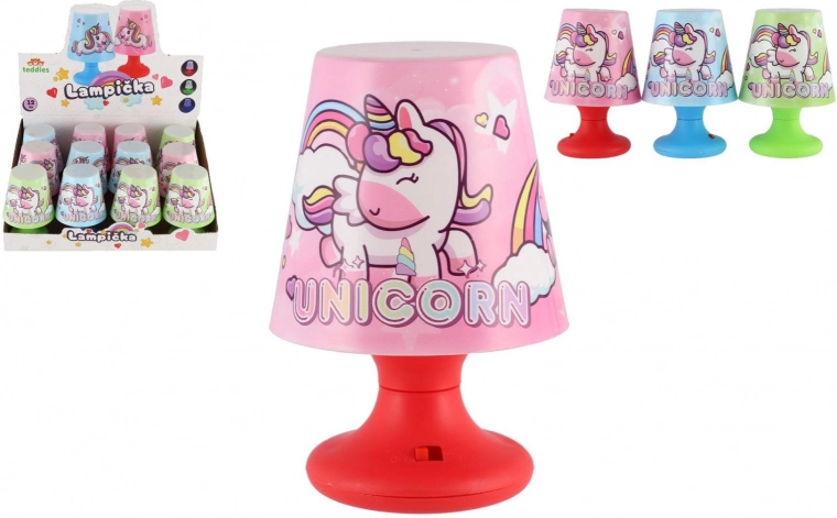 Children's mini lamp with unicorn, battery-powered, 8 × 11 cm, 3 colors