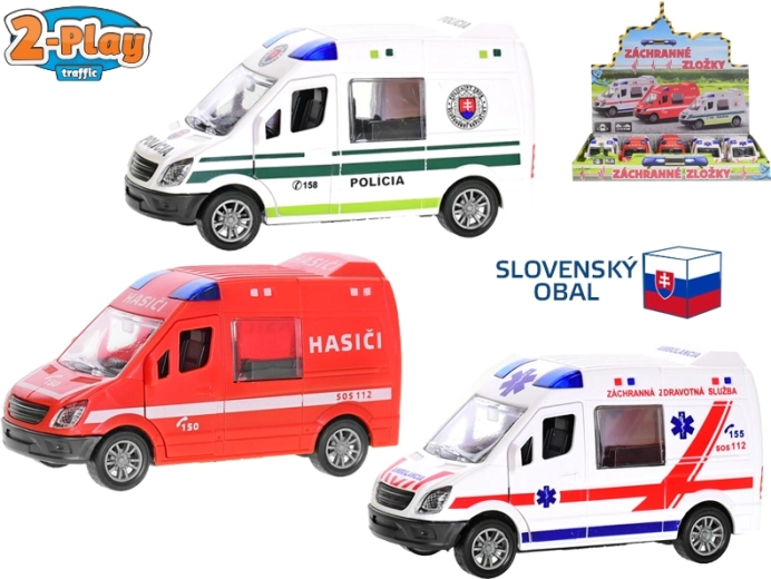 2-Play Traffic päästeauto hõõrdejõuga 12 cm (1:32)