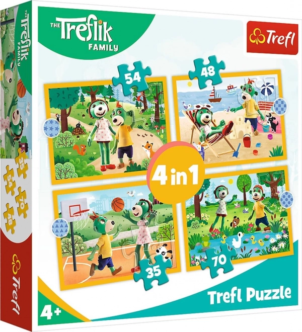 Laste pusle Treflíci puhkusel 4in1
