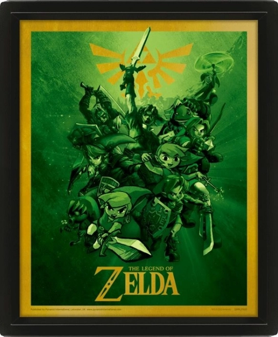 3D pilt ZELDA lentikulaarse trükiga 23×28 cm