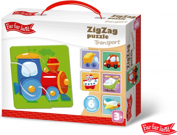 Far Far Land Puzzle ZigZag Transporditeema 6 pildiga