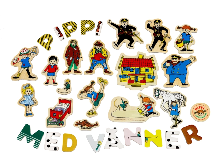 Pippi magnetic letters and pictures – wooden educational set