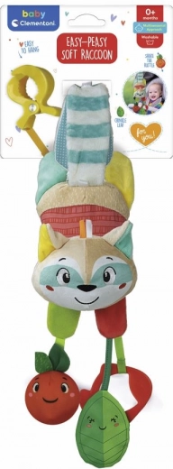 Plush Raccoon with Hanging Clip CLEMENTONI