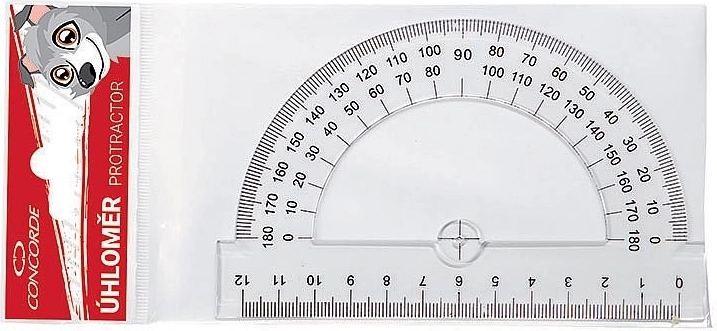 Nurgamõõtja CONCORDE 12 cm läbipaistev 180°