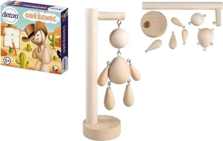 Hangman – wooden party game in a box