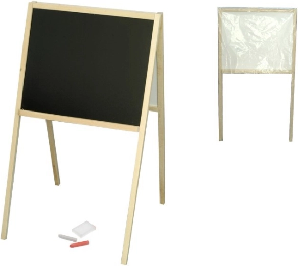 Laste kahepoolne puidust tahvel Áčko 82 × 47,5 × 50 cm