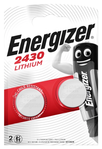 Energizer CR2430 lithium button batteries 3 V, pack of 2
