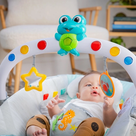 Fun toy bar with frog, star, and mirror