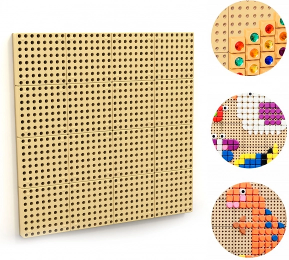 Masterkidz Wall-Mounted STEM Educational Board with Mounting Panel 80 × 80 cm