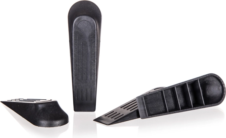 Doorstop wedge, set of 4, black