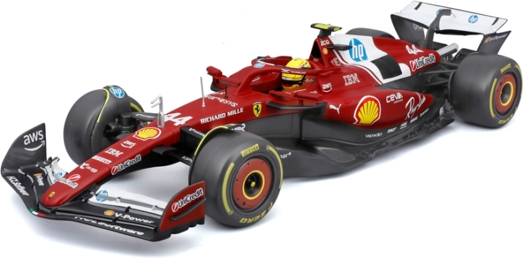 Bburago F1 mudel Ferrari SF-25 2025 Lewis Hamilton #44 1:18 koos kiivriga