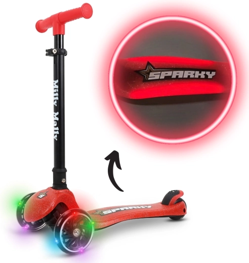 Milly Mally children’s three-wheel scooter Sparky red